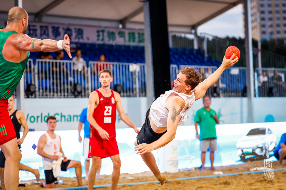 Denmark player shooting