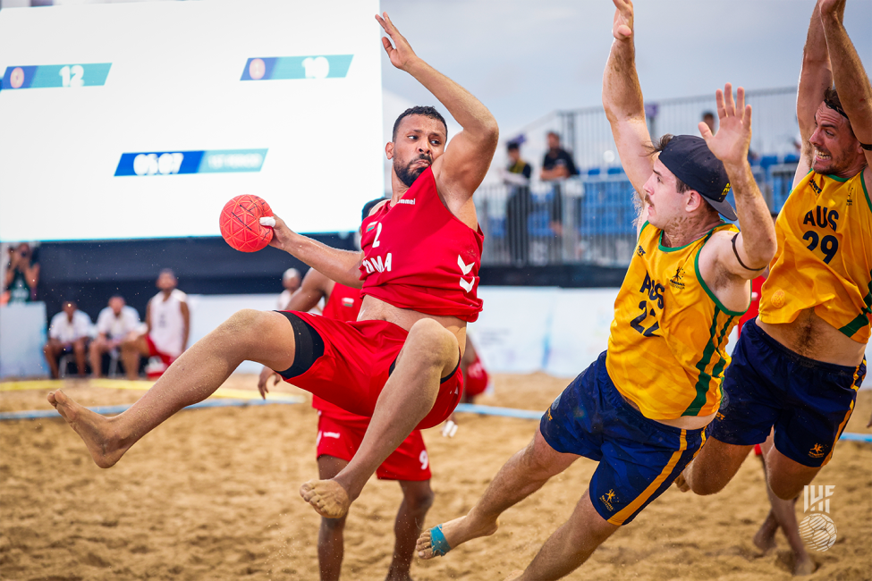 Oman player shooting