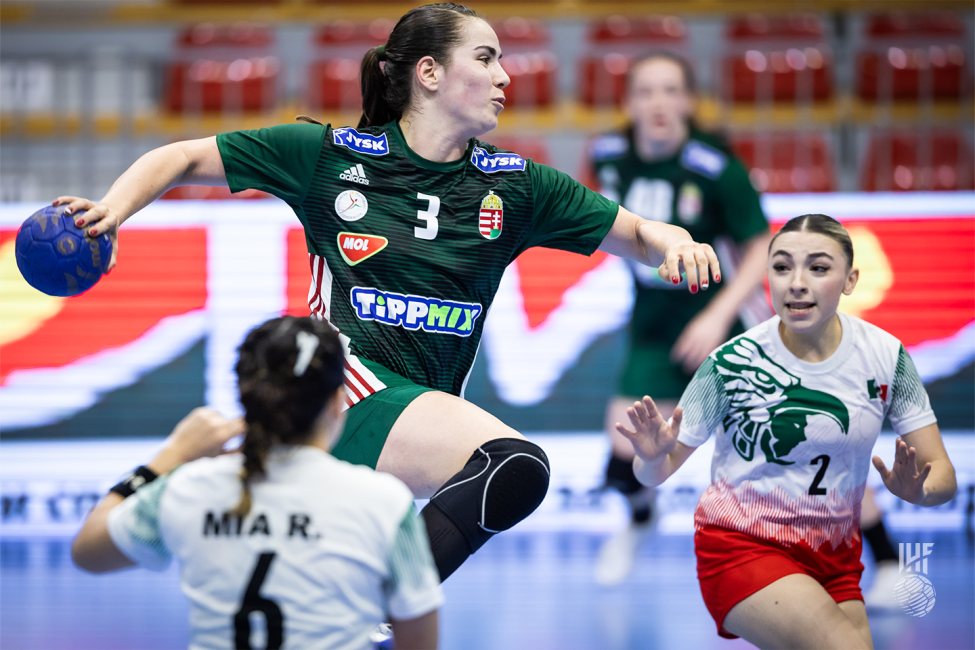 Hungary player attacking