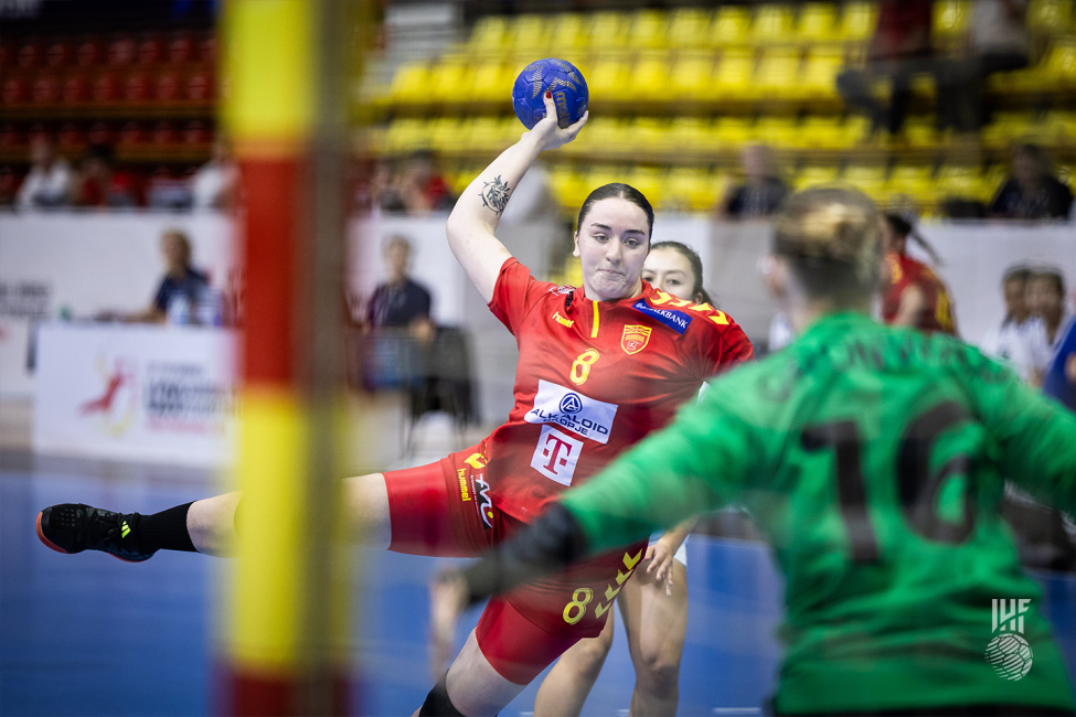 North Macedonia player shooting