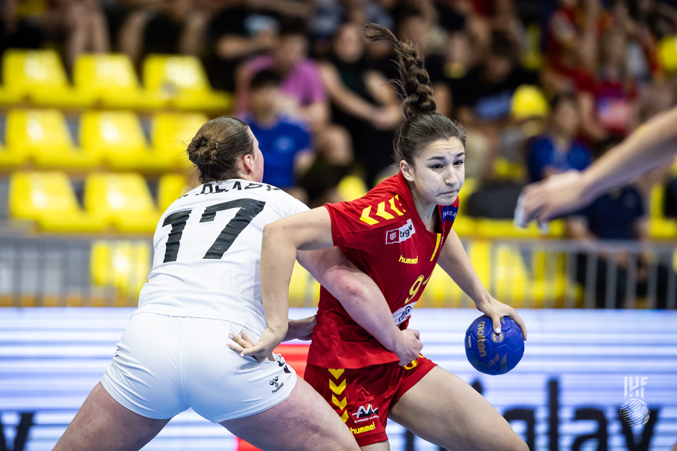 North Macedonia player attacking