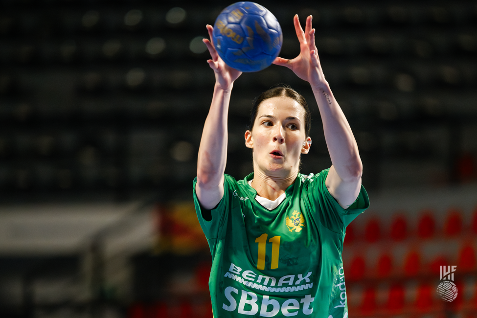 Montenegro player receiving