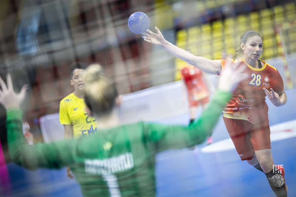 Romania player shooting