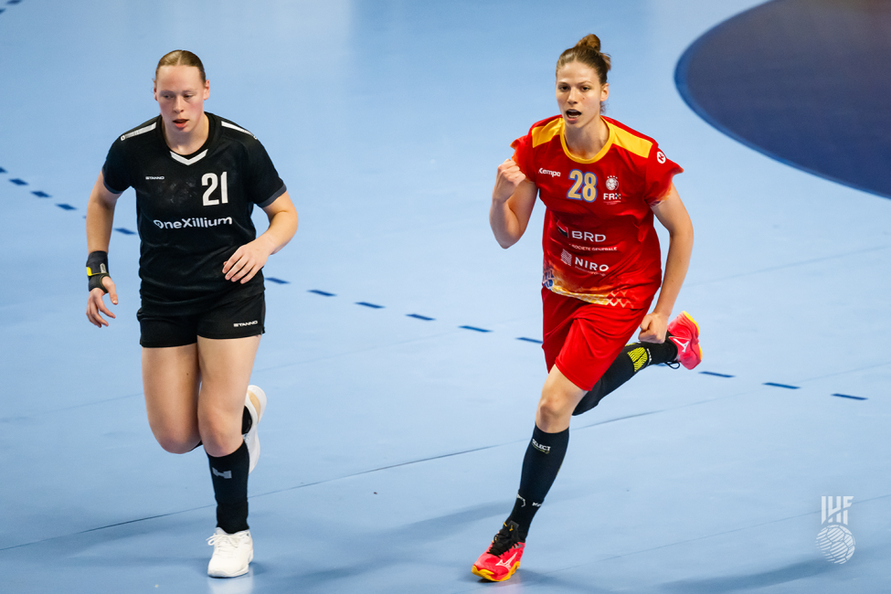 Romania player celebrating