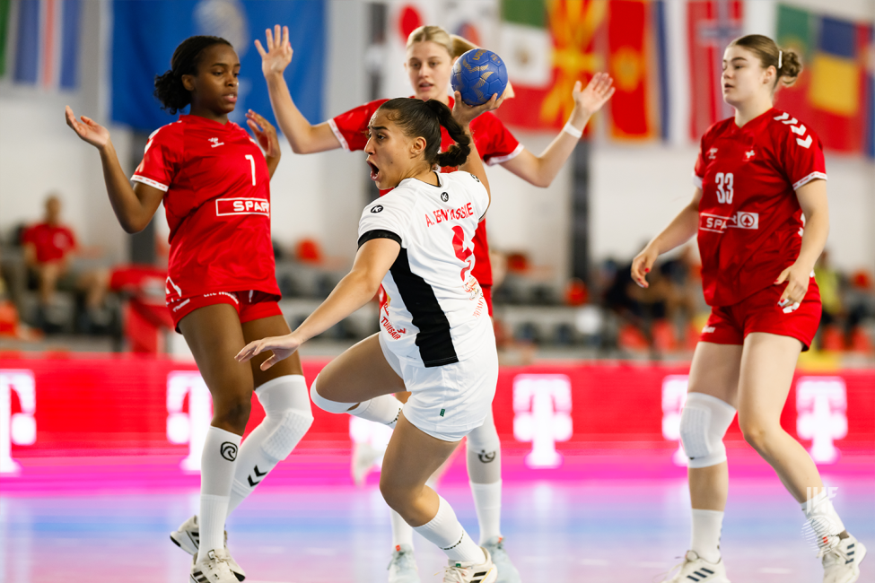 Tunisia player attacking