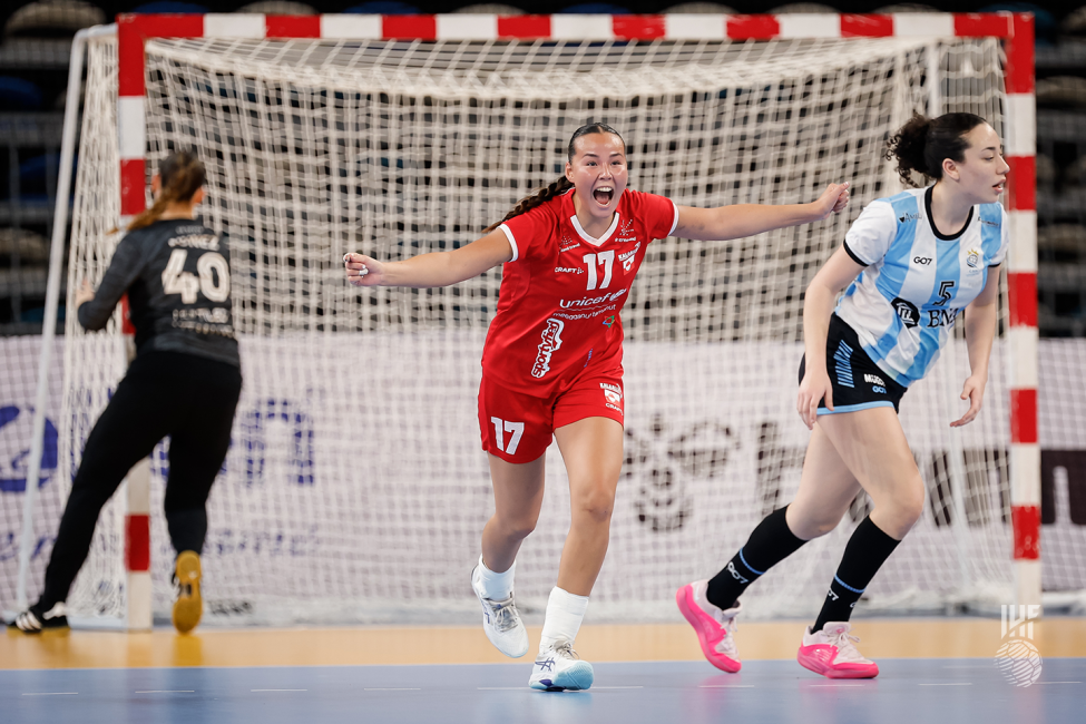 Greenland player celebrating