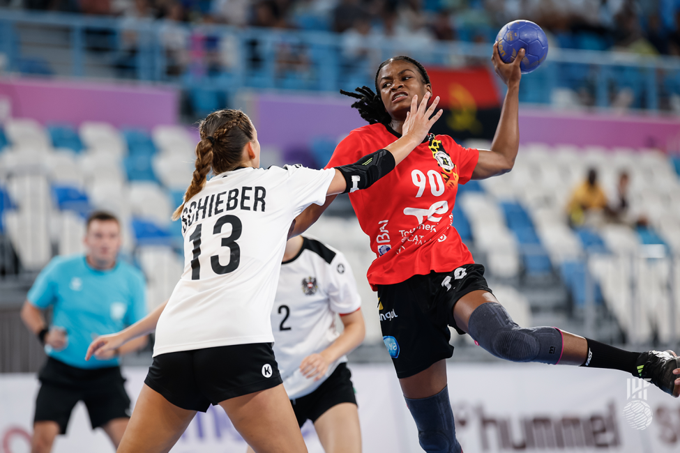 Angola player attacking