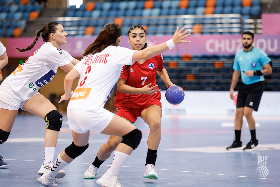 Chile player attacking