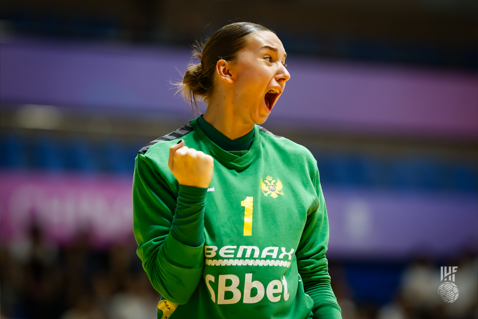 Montenegro goalkeeper celebrating