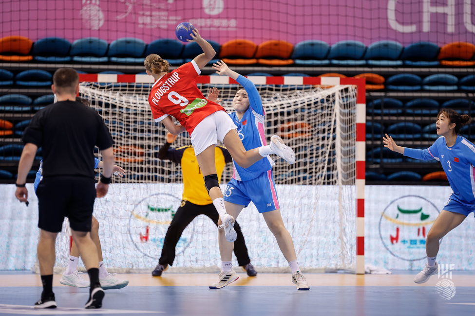 Denmark player shooting