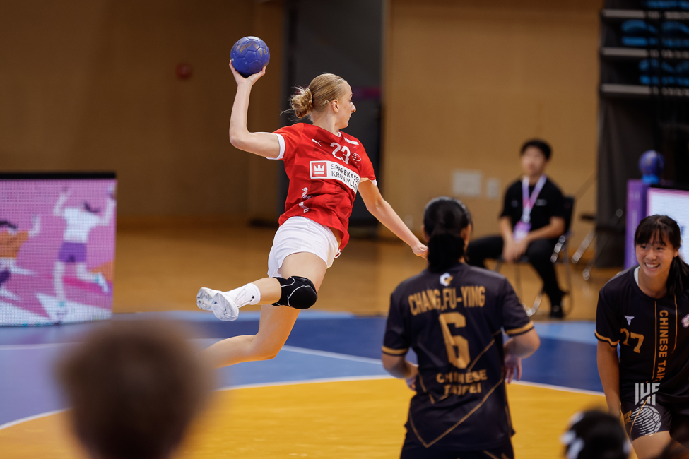 Denmark player shooting