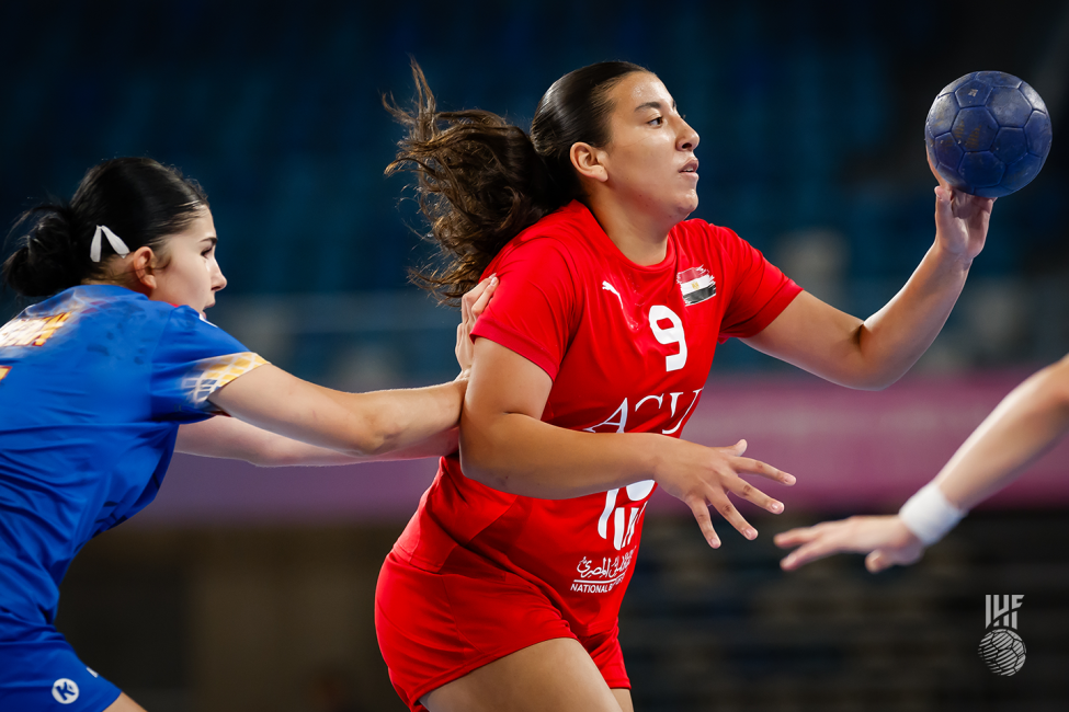 Egypt player attacking