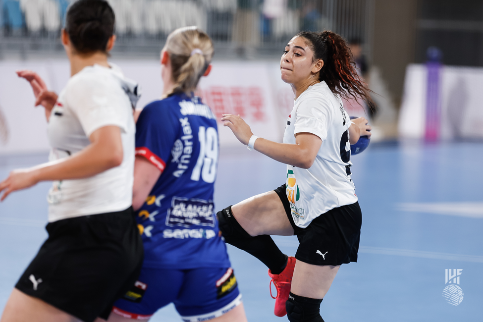 Egypt player attacking