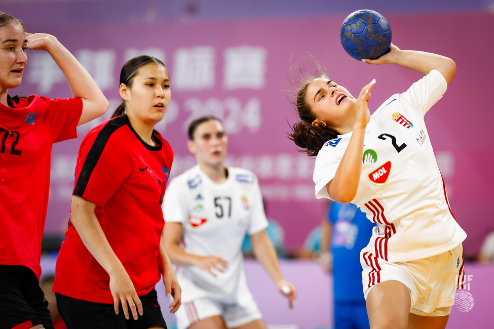 Hungary player attacking