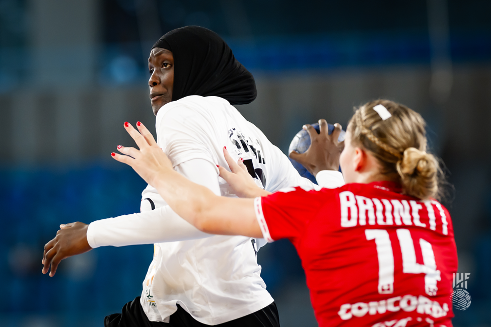 Egypt player attacking