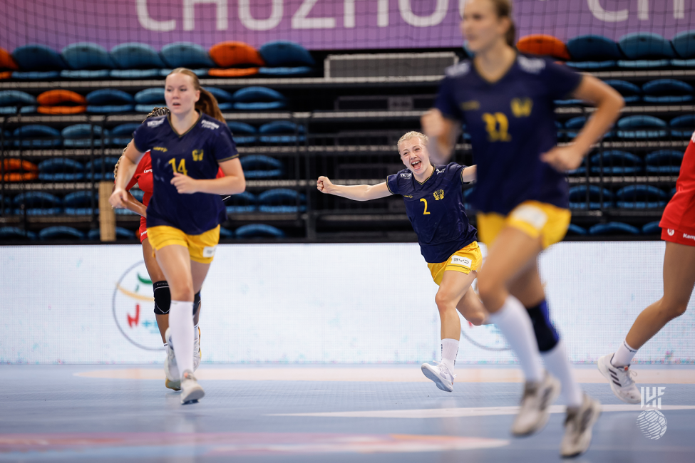 Sweden player celebrating