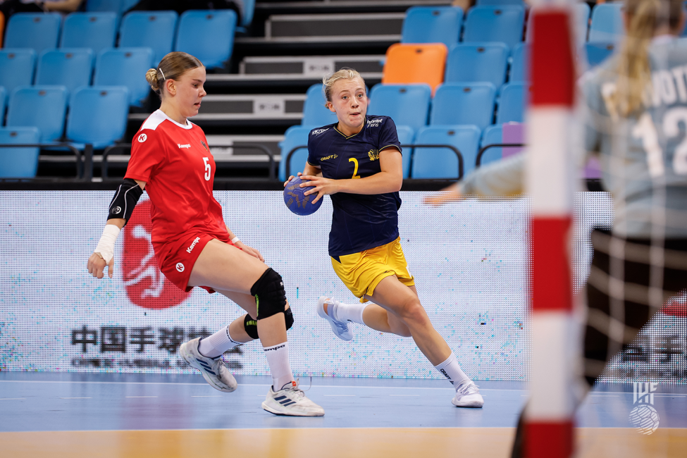 Sweden player attacking