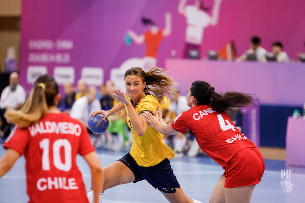 Sweden player attacking