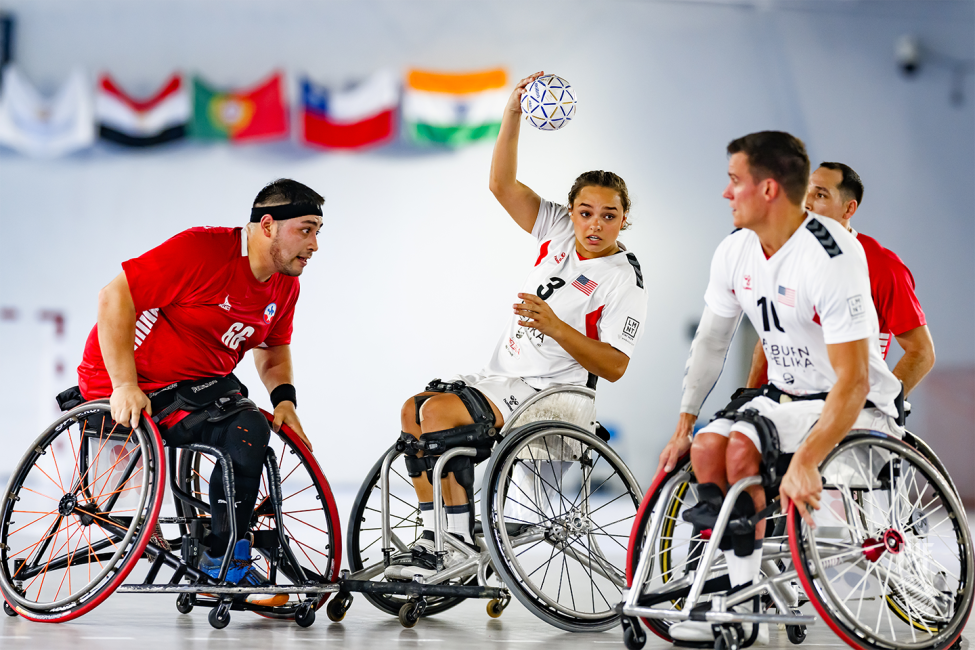 USA vs Chile wheelchair handball