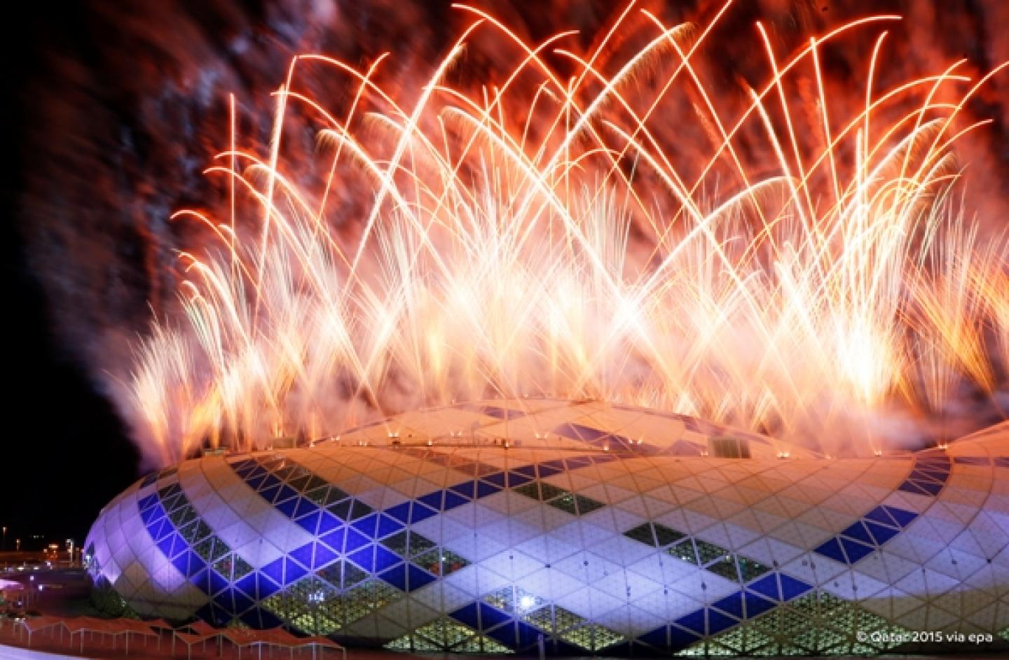 Kylie Minogue and Taio Cruz close Qatar 2015