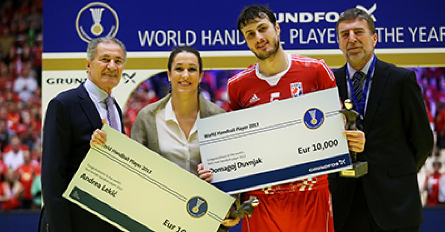 Duvnjak and Lekic awarded Grundfos World Handball Players of the Year 2013