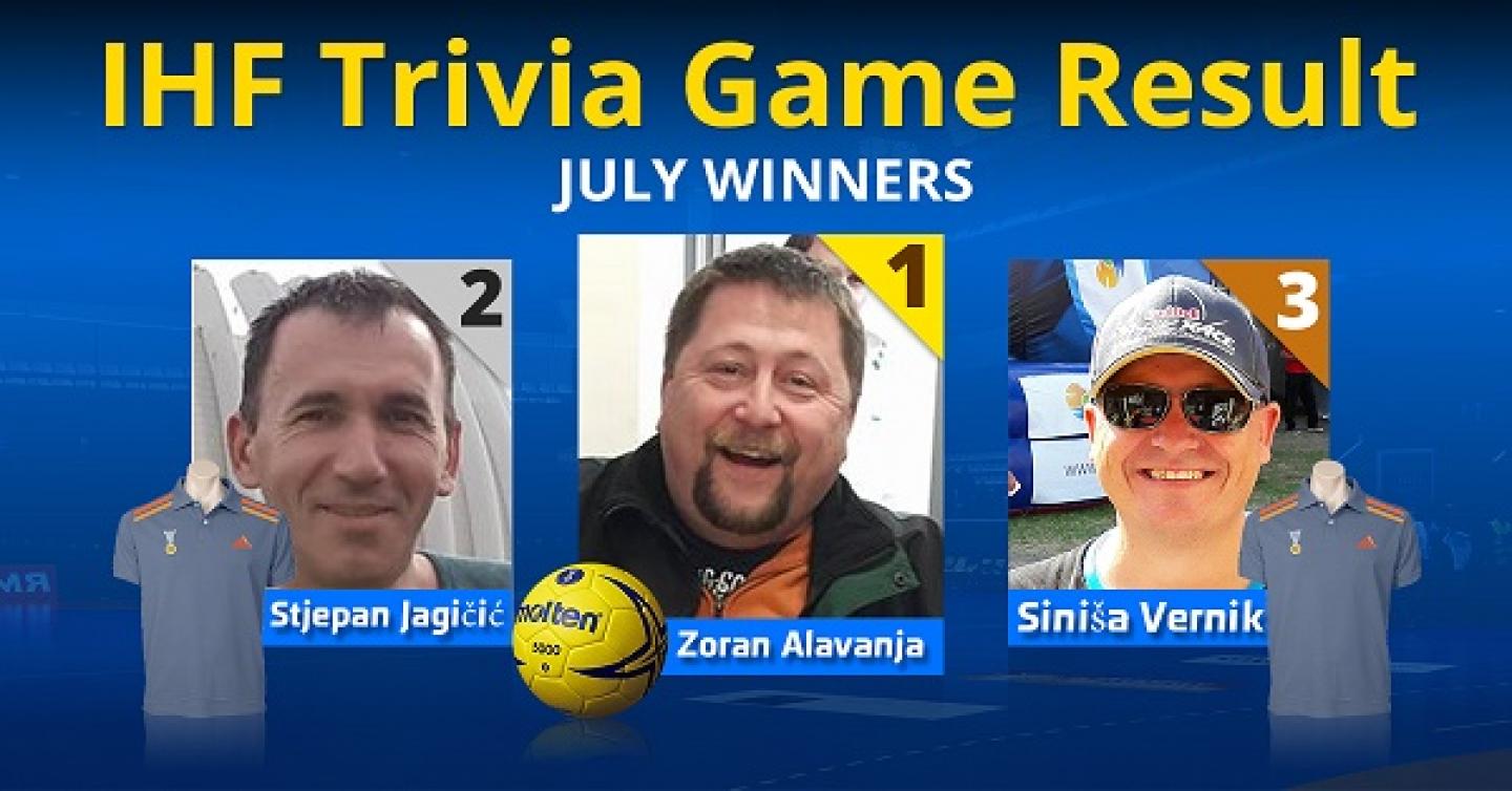 IHF Trivia Game – July 2016 winners