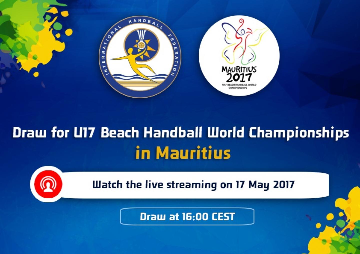 Draw for U17 Beach Handball World Championships