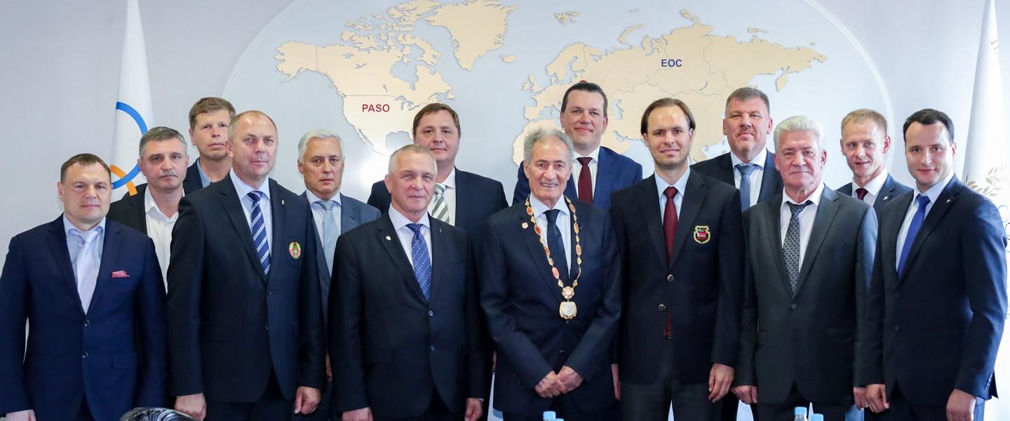 IHF President visits Minsk for the opening of Sports and Games Complex