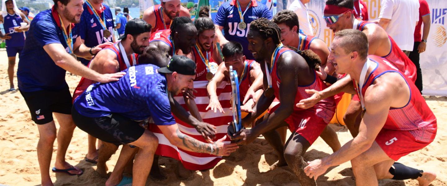 USA men and Mexico women celebrate continental beach handball titles