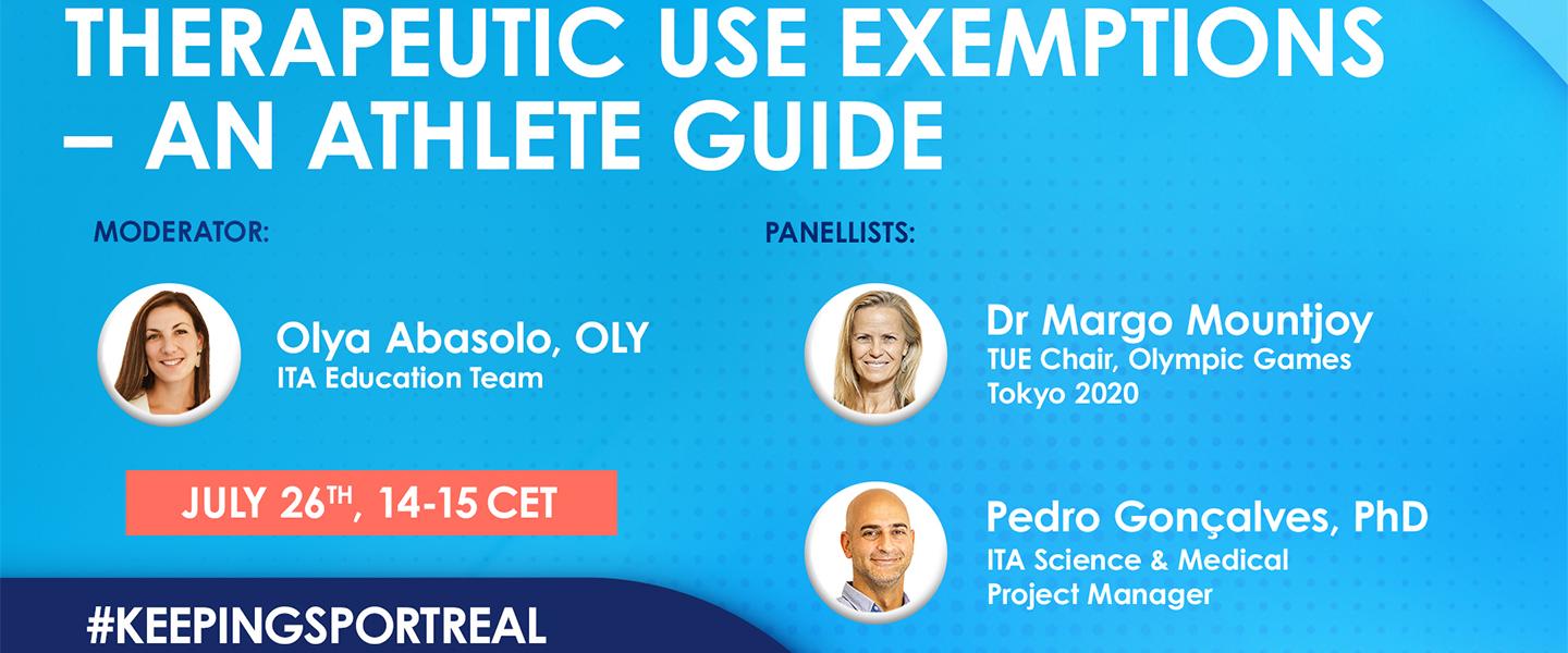 Therapeutic Use Exemptions in the focus of ITA’s next webinar