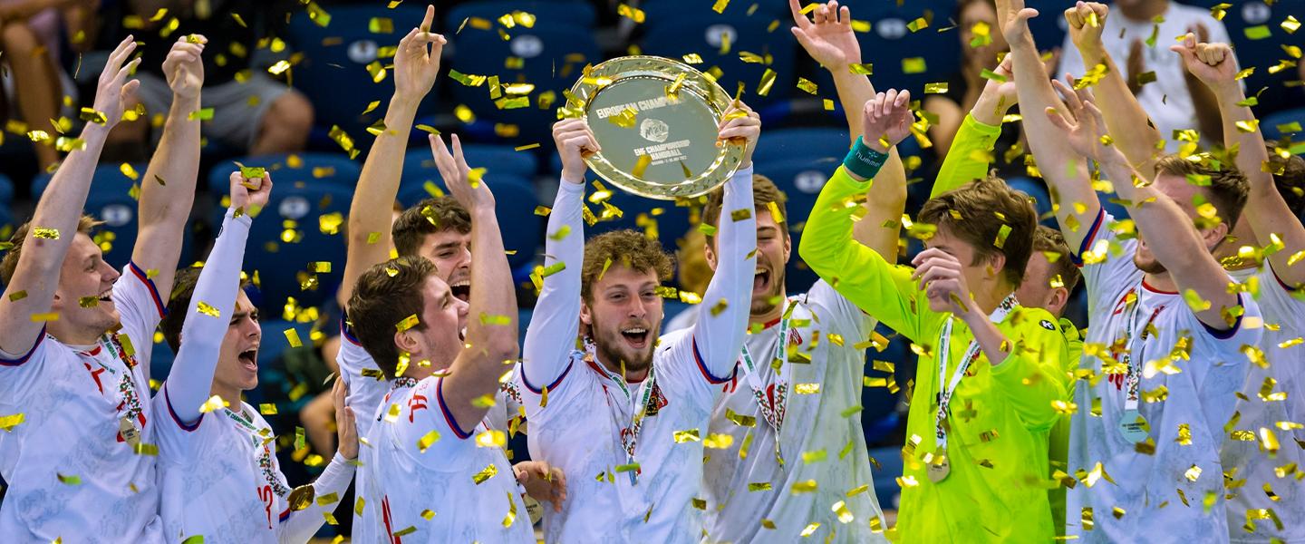 Czech Republic and Israel celebrate M20 EHF Championship gold medals