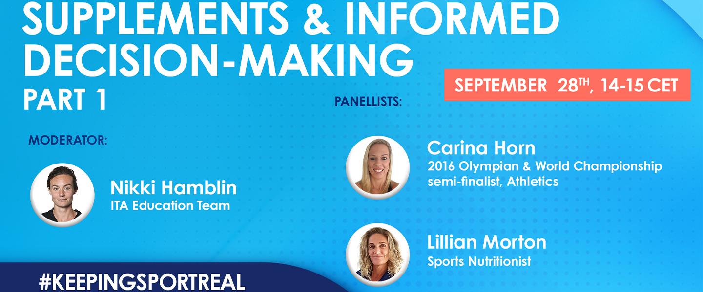 ITA offers webinar focusing on supplements and informed decision-making (part 1)