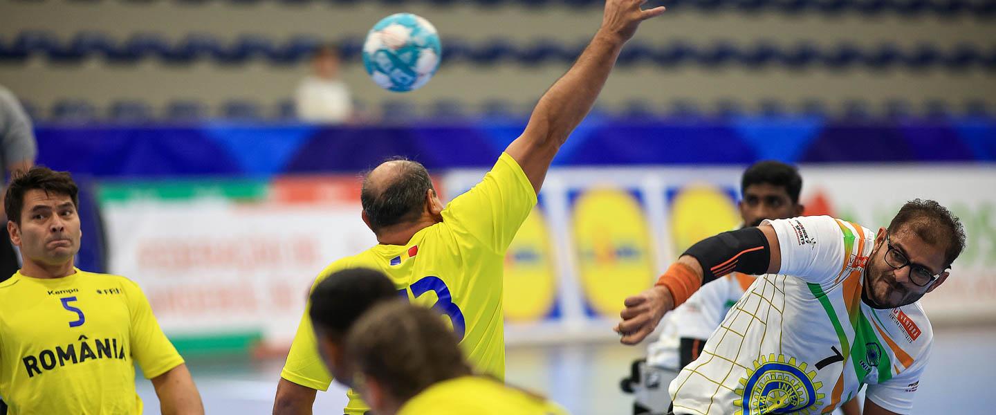 Portugal, Spain and India record flawless start at the World & Europe Wheelchair Handball Championship (six-a-side) 