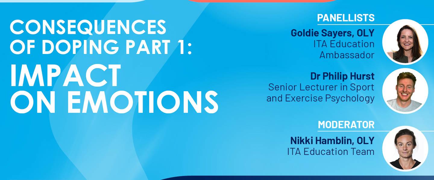 ITA webinar about “Consequences of doping part 1: impact on emotions”