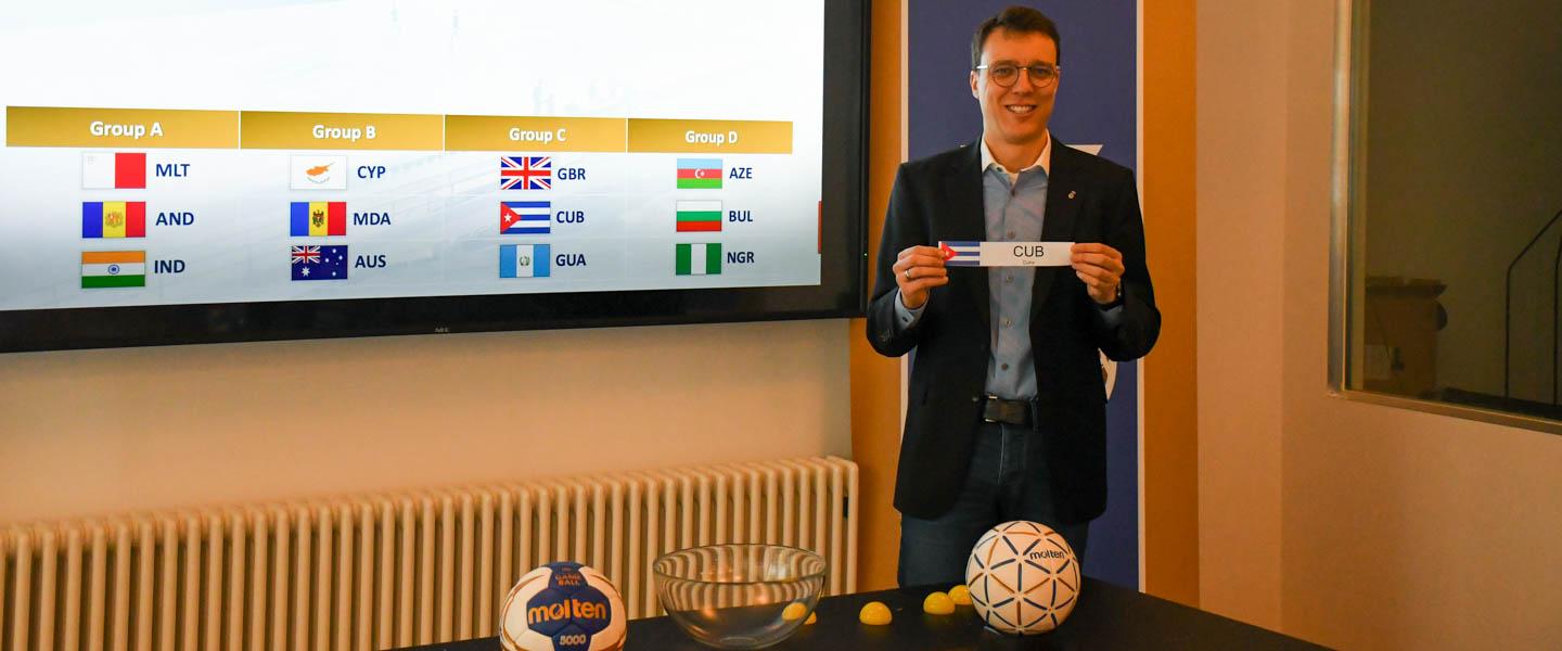 Draw for the preliminary round reveals balanced groups at the 2023 IHF Men’s Emerging Nations Championship