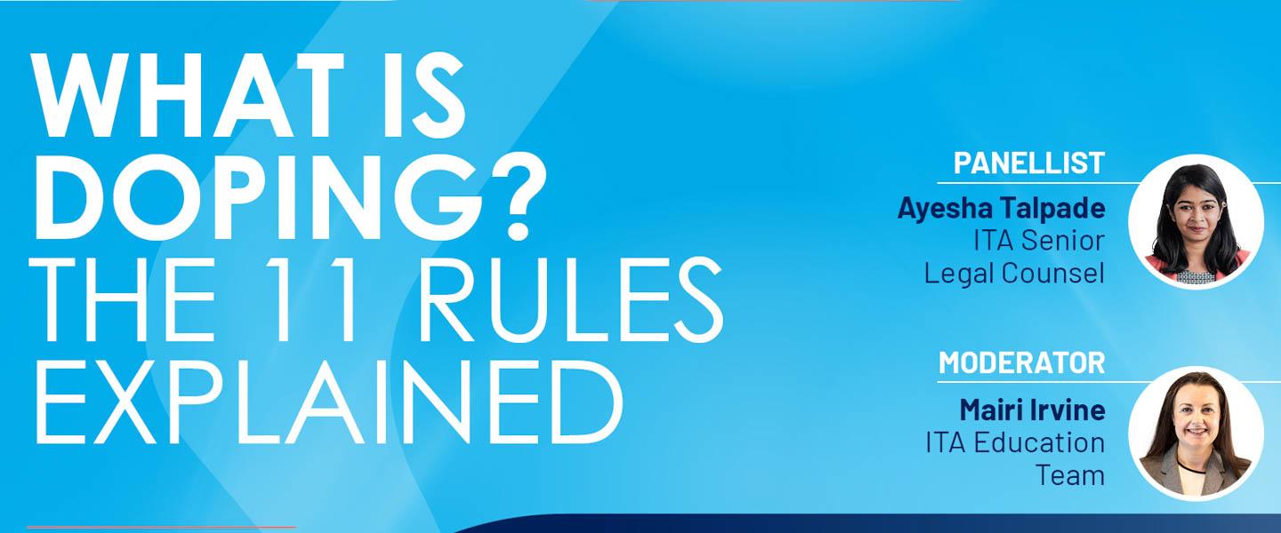 ITA webinar: "What is doping?"