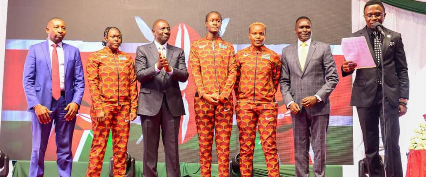 Kenya women’s beach handball national team praised by President