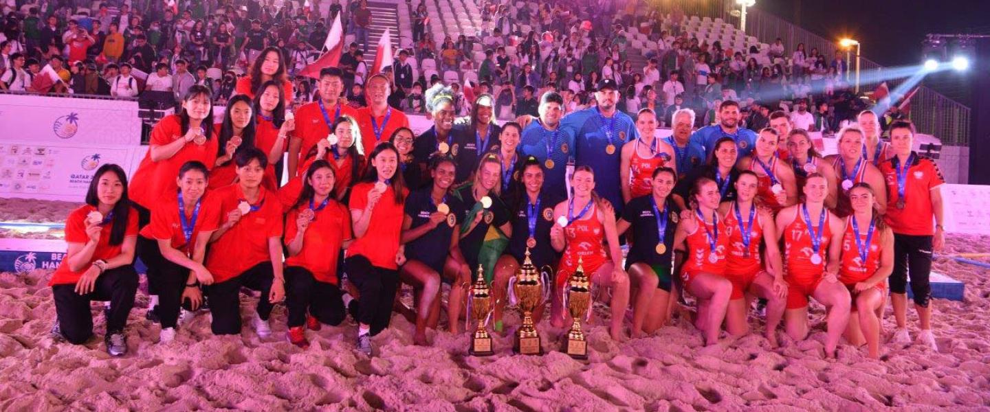 Brazil women crowned 2023 IHF Beach Handball Global Tour champions in Qatar