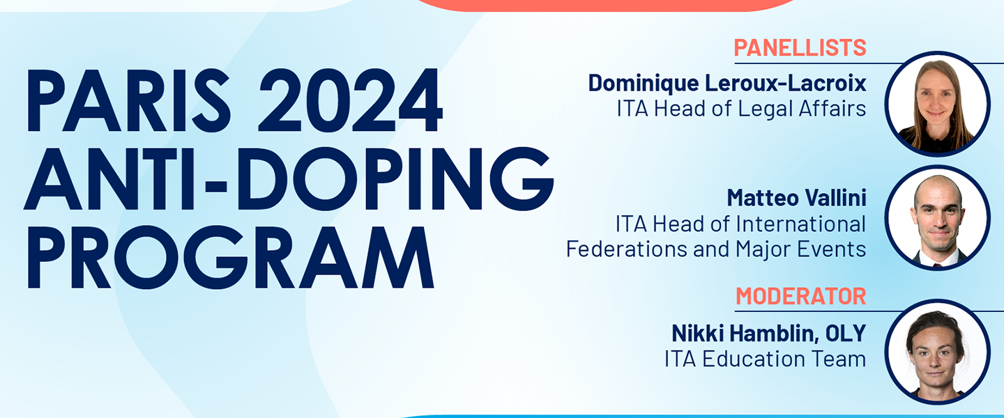 New Paris 2024 Anti-Doping Program Webinar hosted by the ITA