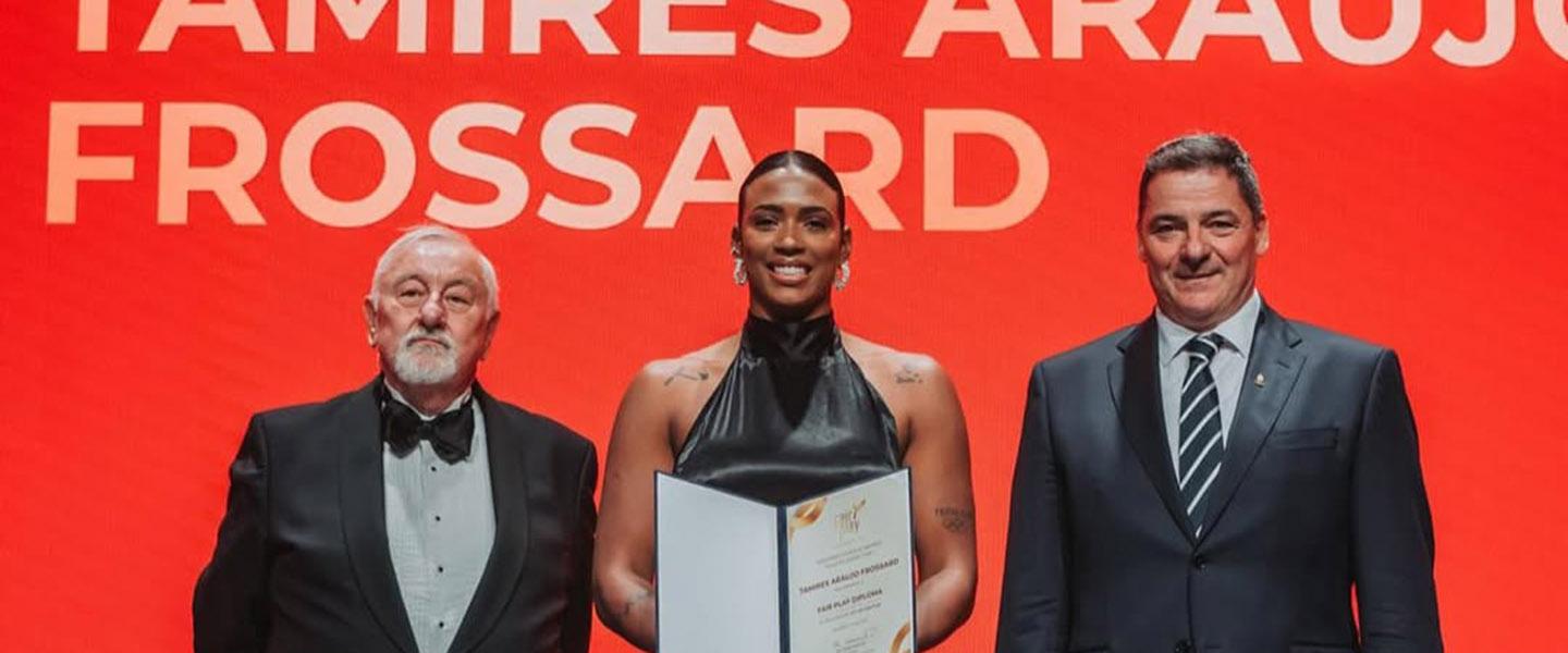 Tamires Morena de Araujo rewarded for fair play gesture at the Fair Play International Committee Awards Gala