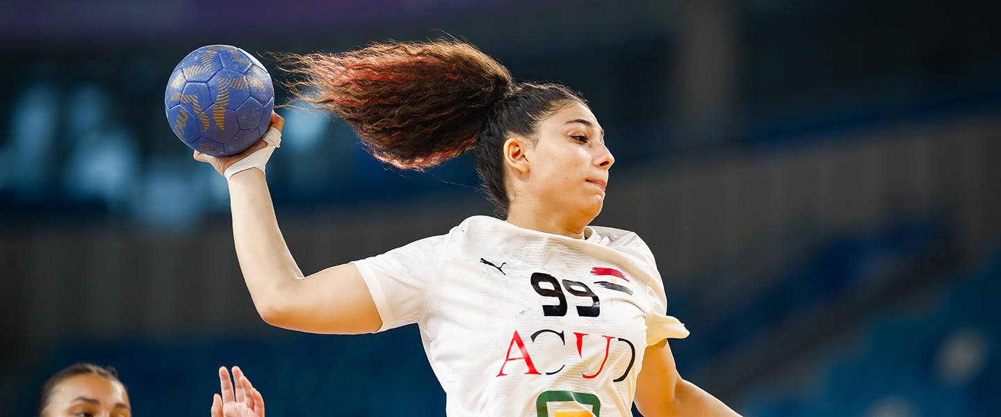 Top teams line up at the start of the 2025 CAHB African Women’s Junior Handball Championship