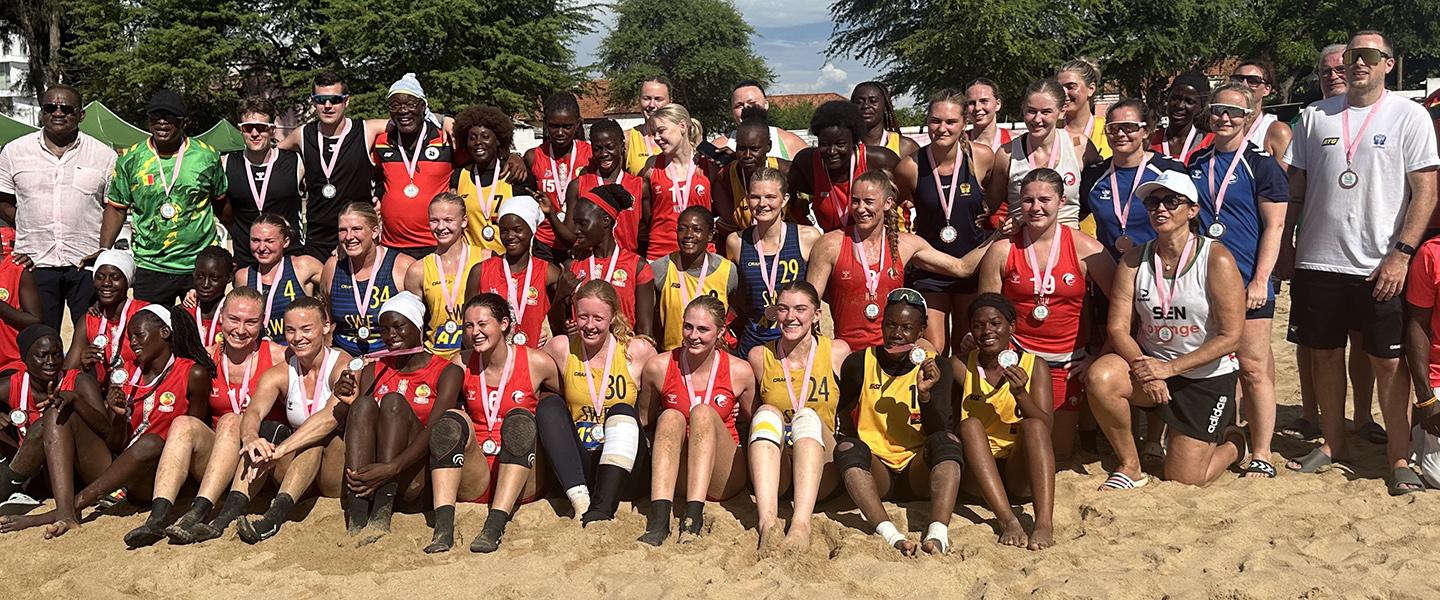 Angola, Senegal, Norway and Sweden beach handball women join forces for good in West Africa